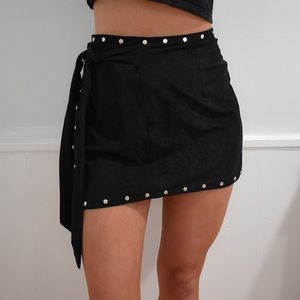 Side-Tie Mini Skirt